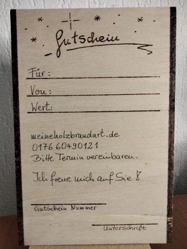 Rückseite des Gutscheins